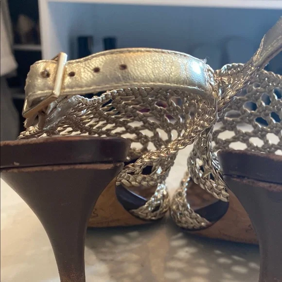 ⚡️3 for $15⚡️ bundle of Donald J. Pliner Black and Gold Heels size 5-Preloved - Picture 7 of 16